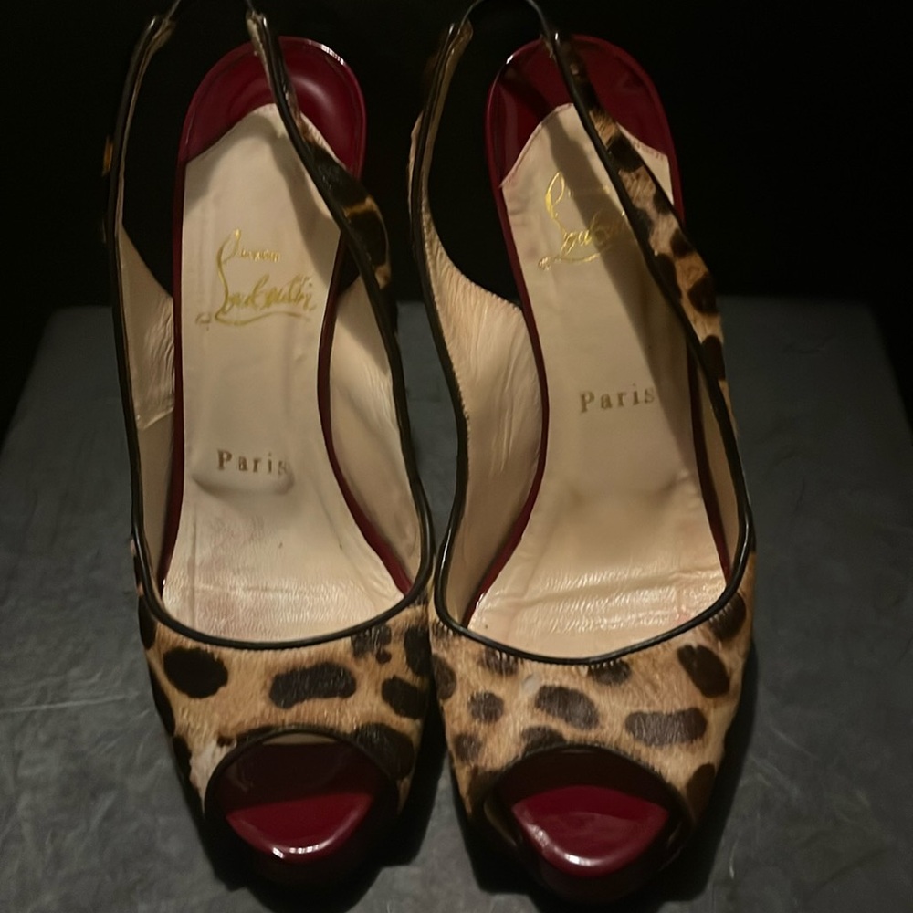 Leopard Christian Louboutin heels